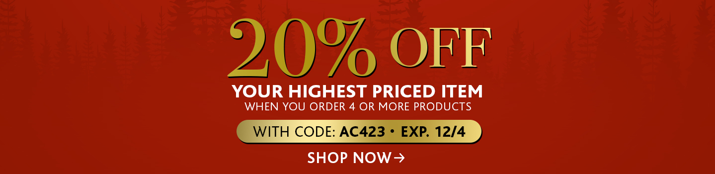 Take 20% Off Highest-Priced Item, 4+ Items! Use code: AC423. Ends 12/04/23. 
